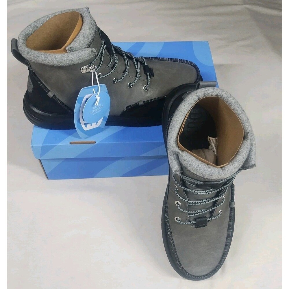Hey Dude Bradley Classic Tumbled Boot Shoes Mens Sz 9 Granite Grey 44327-1VT NEW